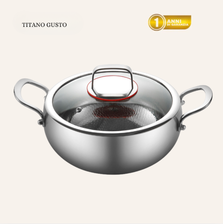 Pentola Casseruola Profonda in Titanio Pro