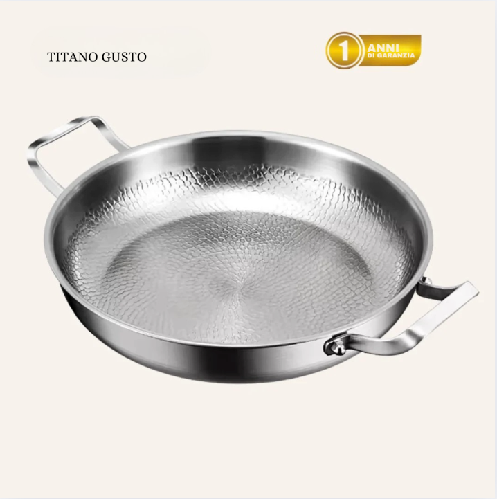 Padella Sauté a Due Manici in Titanio