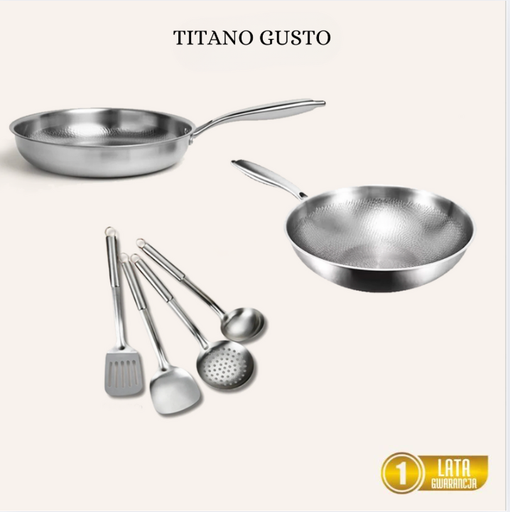 Duo Essenziale: Set di 2 Padelle + Utensili